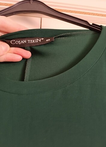 Diğer Coşan Tekin marka ceviz yeşili şık elbise