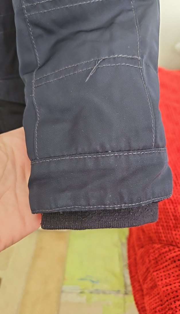 Unisex Çocuk Mavi Sıcak Kürklü Mont - Görsel 2