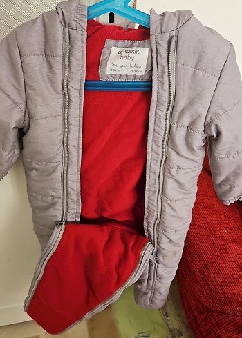 Gri Bebek Tulumu Velcro Kapamalı - Görsel 3