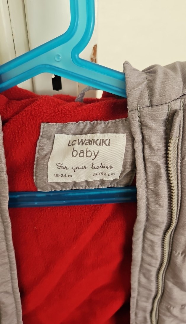 Gri Bebek Tulumu Velcro Kapamalı - Görsel 4