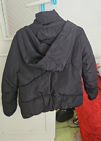 Kız Çocuk Siyah Fermuarlı Kışlık Mont - Görsel 2