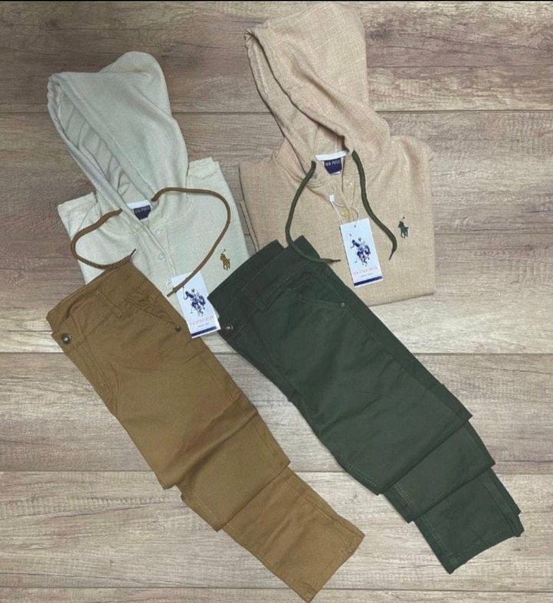 Bej Kapüşonlu  Sweatshirt ve Pantolon - Görsel 2