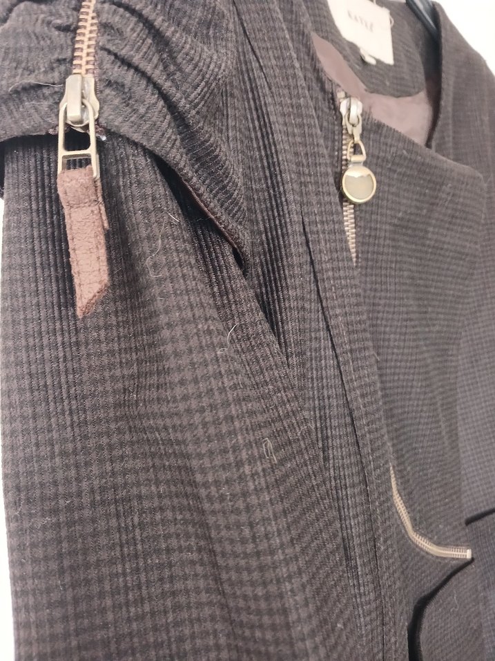 Kayra Gri Midi Hamile Ceket - Görsel 2