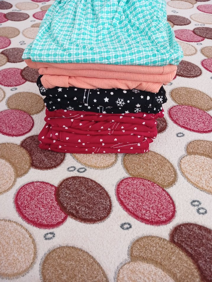 Bordo Pamuklu Kız Çocuk Dantelli Rahat Pantolon - Görsel 3