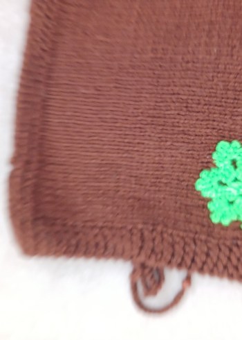 Kahverengi Örgü Çocuk Battaniyesi - Görsel 2