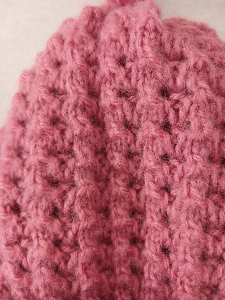 Kadın Pembe Örgü Bere - Görsel 2