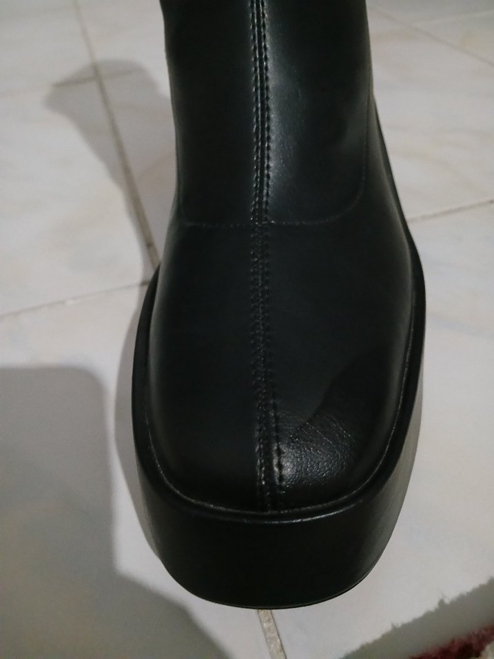 Kadın Siyah Deri Gotik Topuklu Bot - Görsel 2