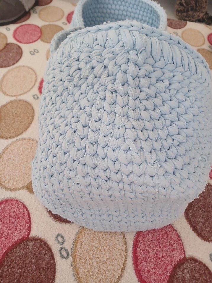 Gri Örgü Bebek Sepeti - Görsel 3