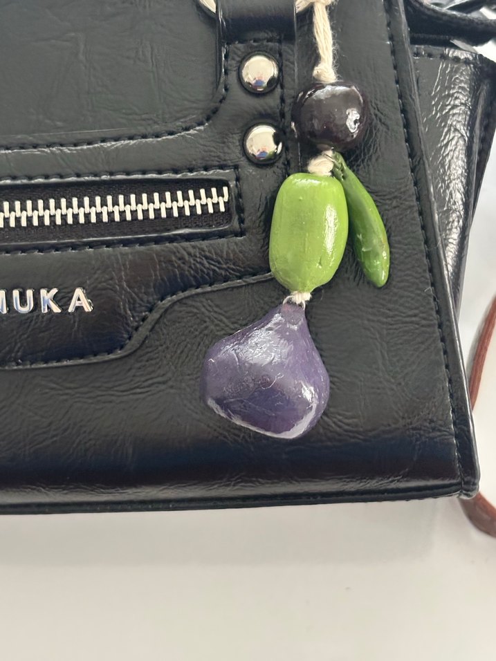 El Yapımı İncir & Zeytin Figürlü Çanta Aksesuarı  - Görsel 2