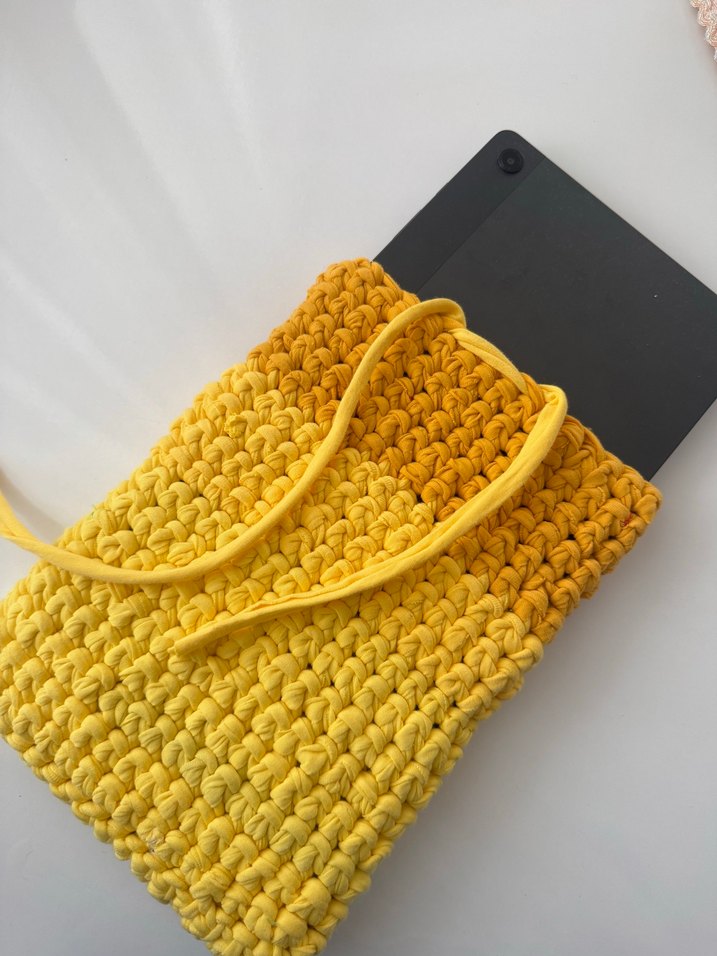 Örgü Sarı tablet kılıfı - Görsel 2