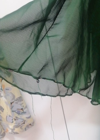 Yeşil Nakışlı Uzun Kadın Hint Elbisesi #kına elbisesi - Görsel 8