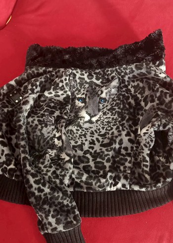 Dolce & Gabbana 5/6 yaş Kürklü Leopar Desenli kız Çocuk Ceket
