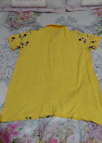 Sarı Desenli Erkek Polo Tişört - Görsel 4
