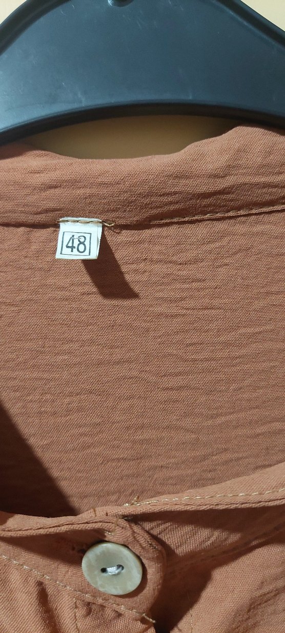 Düğmeli Uzun ayrobin Kadın 48 beden Elbise - Görsel 5