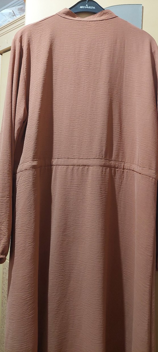 Düğmeli Uzun ayrobin Kadın 48 beden Elbise - Görsel 4