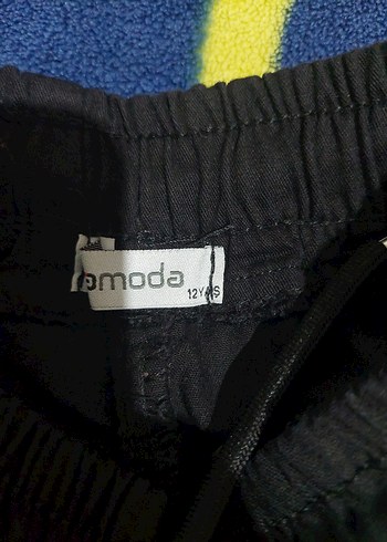 Siyah Erkek Çocuk Yumuşak Kumaş Kot Pantol - Görsel 5