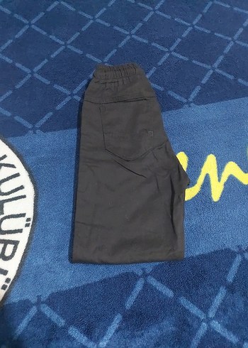 Siyah Erkek Çocuk Yumuşak Kumaş Kot Pantol - Görsel 8