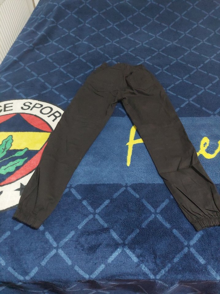 Siyah Erkek Çocuk Yumuşak Kumaş Kot Pantol - Görsel 2