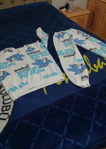 Erkek Çocuk Mavi Baskılı Tulum Pijama - Görsel 2