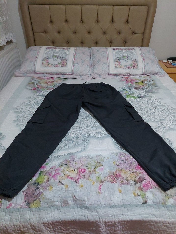 Gri Erkek kargo cepli Eşofman - Görsel 2