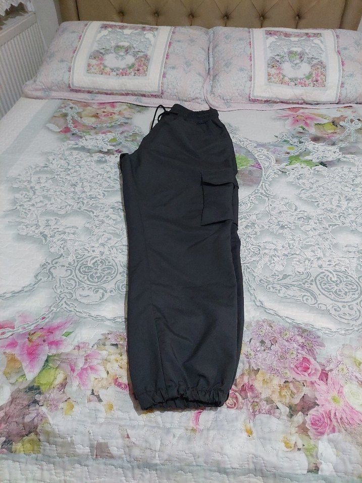 Gri Erkek kargo cepli Eşofman - Görsel 3