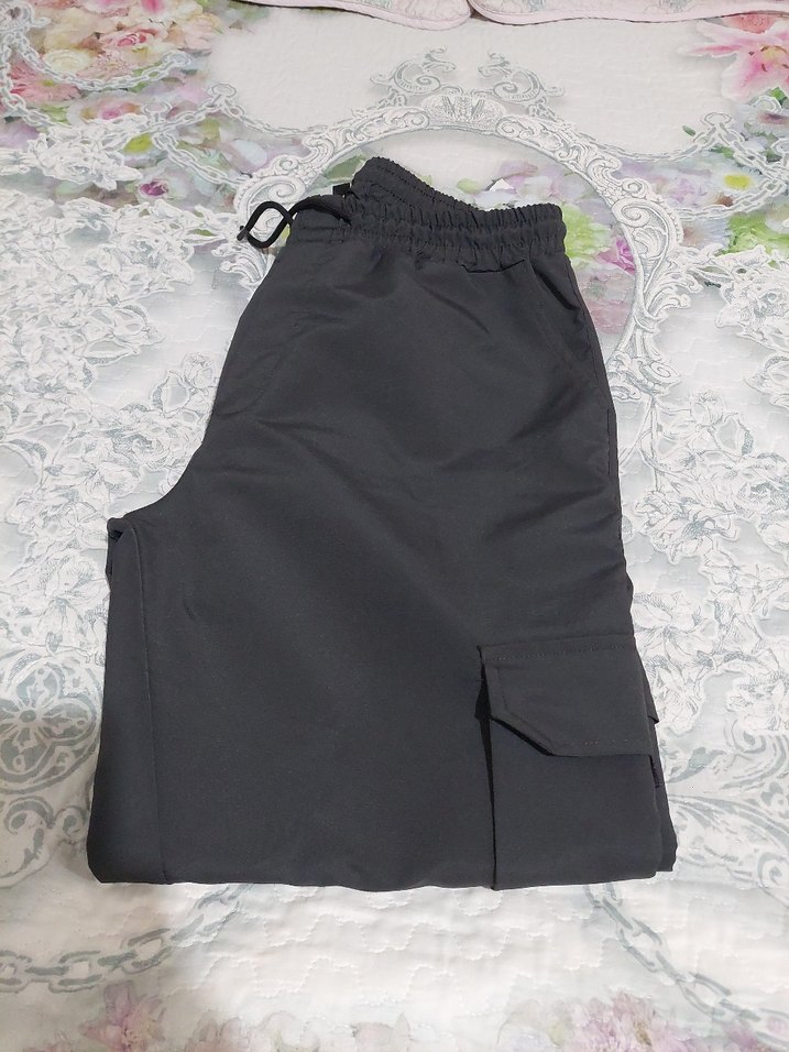 Gri Erkek kargo cepli Eşofman - Görsel 4