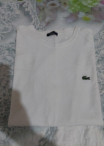 Lacoste Erkek Beyaz Pamuklu Tişört