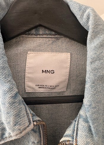 Gri Yüksek Yakalı Denim Ceket - Görsel 8