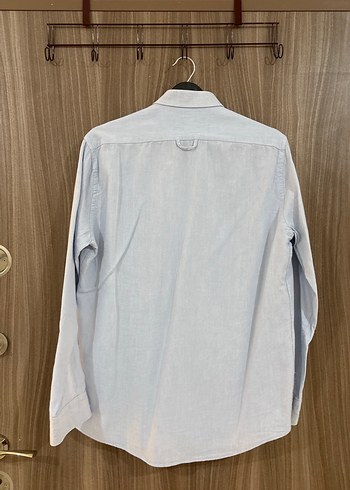 Gri Düğmeli Erkek Keten Gömlek - Görsel 10