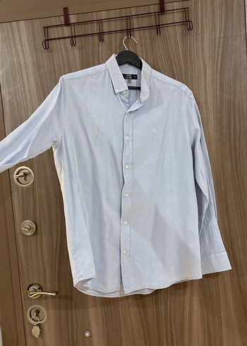 Gri Düğmeli Erkek Keten Gömlek - Görsel 8