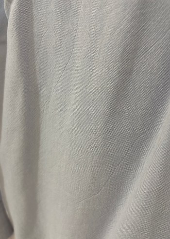 Gri Düğmeli Erkek Keten Gömlek - Görsel 11