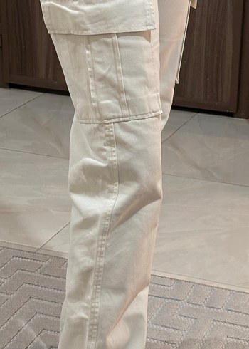 Beyaz Pamuklu Kadın Kot Pantolon - Görsel 6
