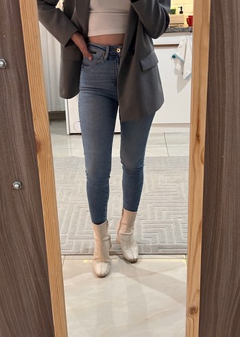 Dar Kesim Kadın Kot Pantolon - Görsel 2