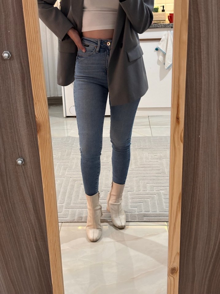 Dar Kesim Kadın Kot Pantolon - Görsel 2