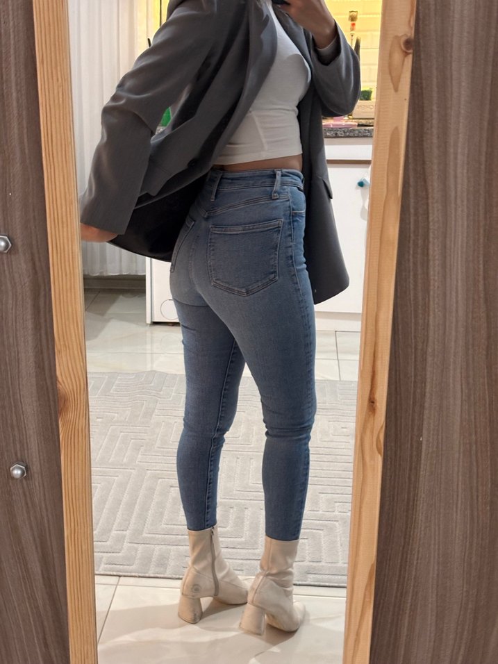 Dar Kesim Kadın Kot Pantolon - Görsel 3