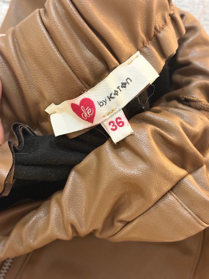 Kahverengi deri pantolon - Görsel 5