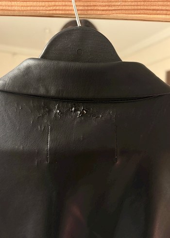 Siyah Rugan Deri Kadın Blazer Ceket - Görsel 10