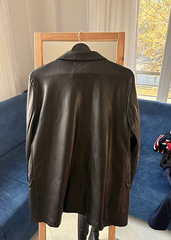 Siyah Rugan Deri Kadın Blazer Ceket - Görsel 9