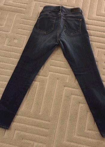 Gri Dar Kesim Boy Kadın Kot Pantolon - Görsel 11