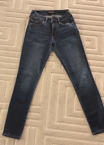 Gri Dar Kesim Boy Kadın Kot Pantolon - Görsel 9