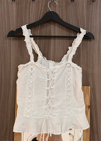 Nakışlı Beyaz bluz - Görsel 3