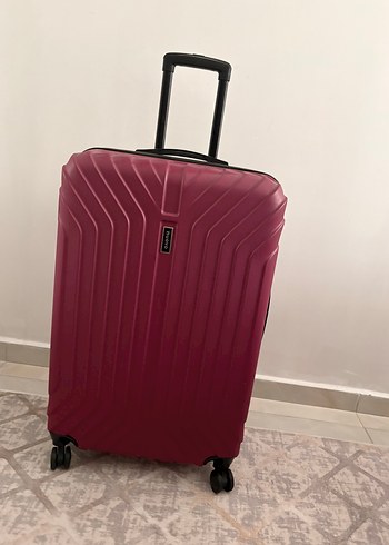 Bordo büyük  Bavul / valiz - Görsel 11