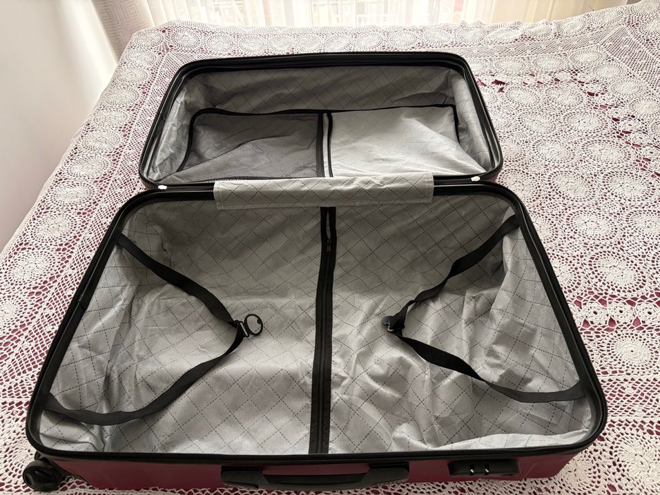 Bordo büyük  Bavul / valiz - Görsel 5