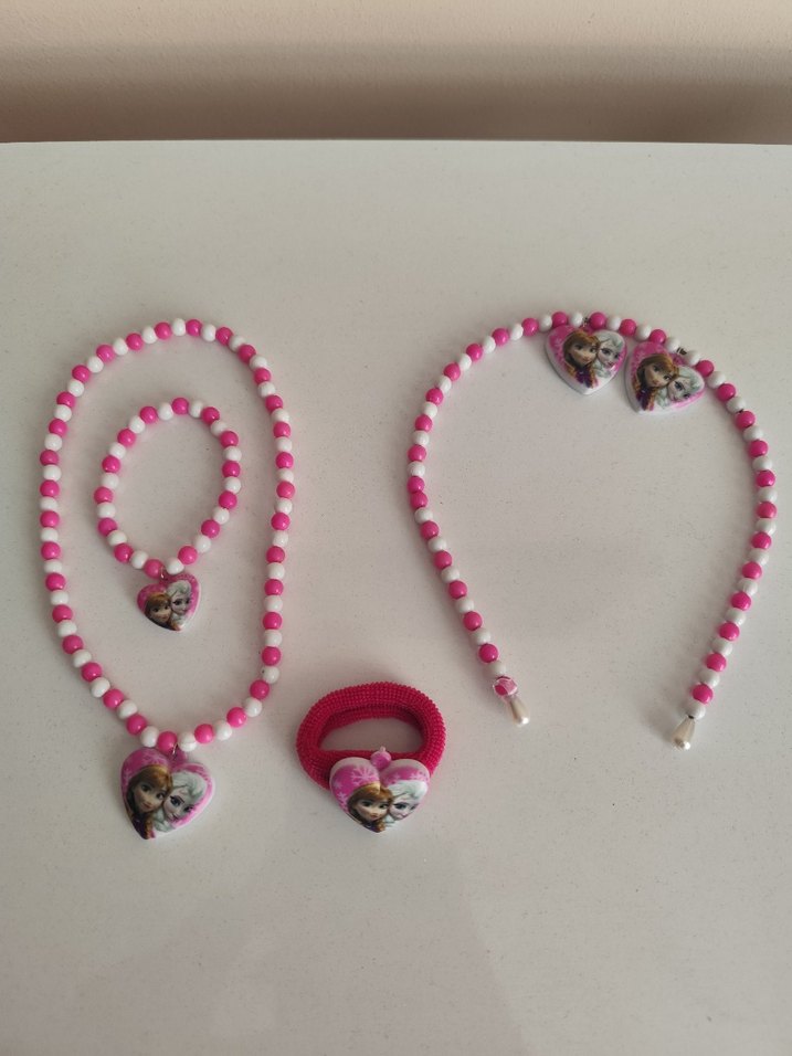 Renkli Boncuklu Frozen Çocuk Takı Seti - Görsel 3