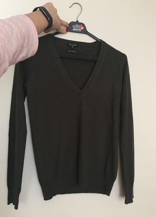 Massimo Dutti silk&cashmire; seriai haki kazak