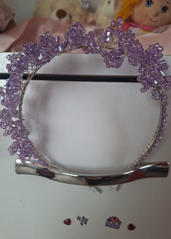 Mor Boncuklu Cam Taç - Görsel 4