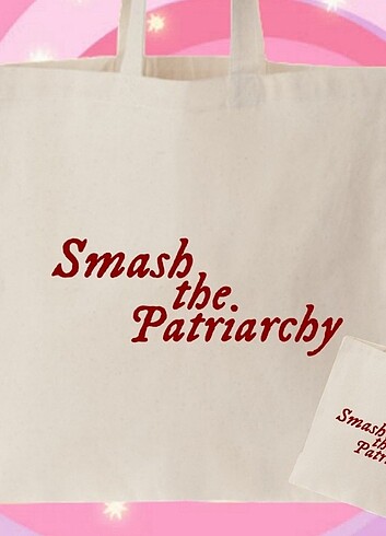 Smash the Patriarchy Baskılı Bez Çanta 