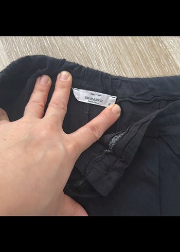 Siyah Keten Rahat Kesim Kadın Pantolon - Görsel 6