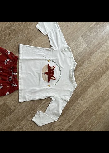 Kız Çocuk Uzun Kollu Pamuklu Pijama Takımı - Görsel 3