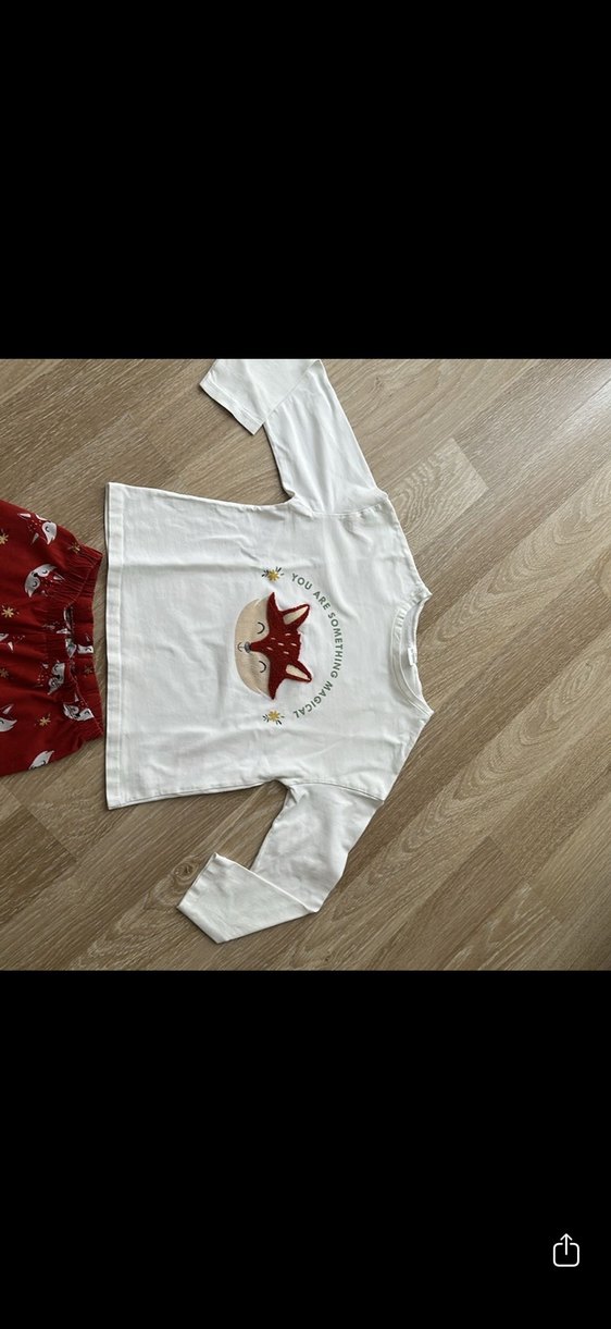 Kız Çocuk Uzun Kollu Pamuklu Pijama Takımı - Görsel 3